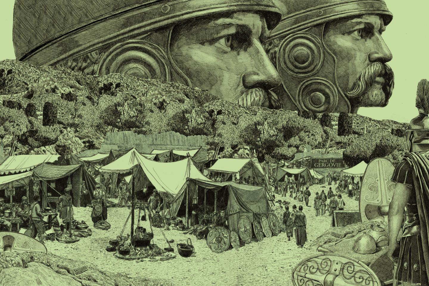 Sur le plateau de Gergovie, la Cité des Gaulois rêvée de Laurent Wauquiez dans le brouillard