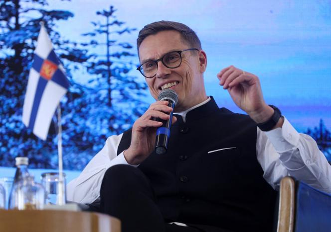 Presidente finlandês Alexander Stubb na Índia em 7 de março de 2026. 