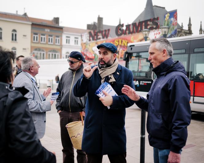 Le candidat du Rassemblement national à Tourcoing (Nord), Bastien Verbrugghe, le 7 mars 2026. 