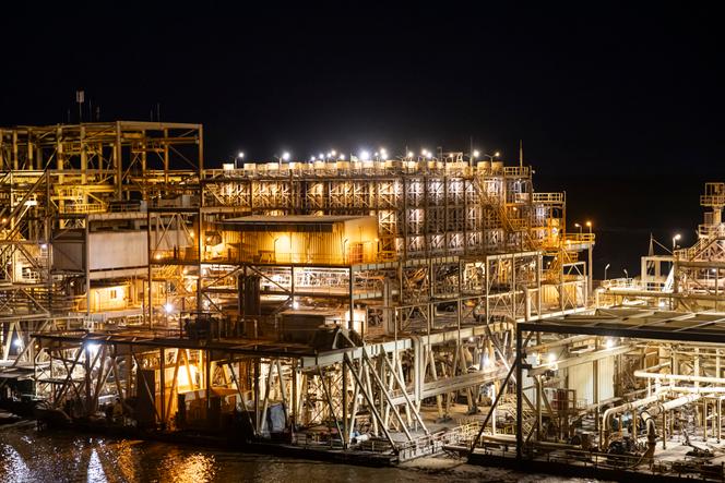 L’usine d’Eramet Grande Côte, dans le désert de Lompoul (Sénégal), le 11 février 2025.