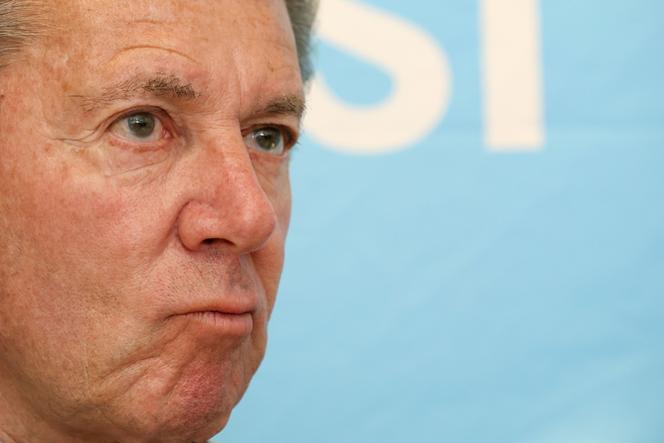 Christian Estrosi, durante conferência de imprensa em Nice, 12 de março de 2026.