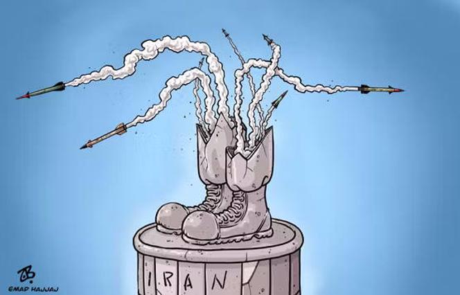 O desenho apareceu na primeira página do “Le Monde” de terça-feira, 3 de março, assinado pelo jordaniano Emad Hajjaj.