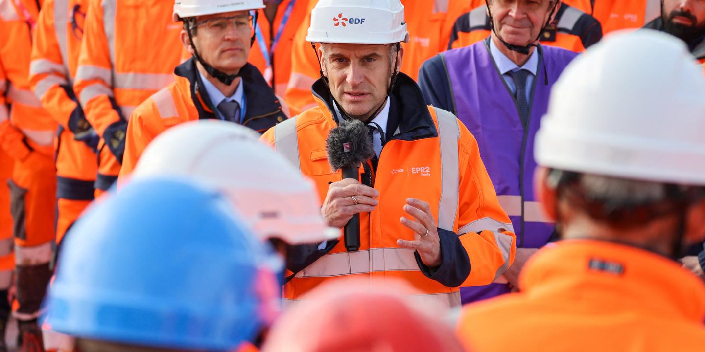 Emmanuel Macron défend le nucléaire lors d'une visite à Penly