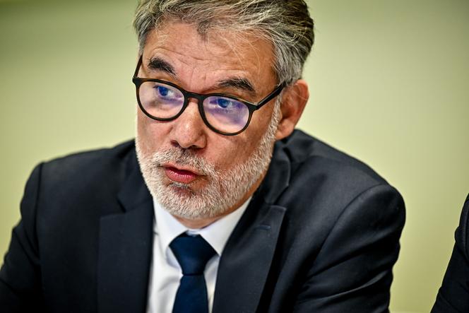 Le premier secrétaire du PS, Olivier Faure, à Limoges, le 12 mars 2026.