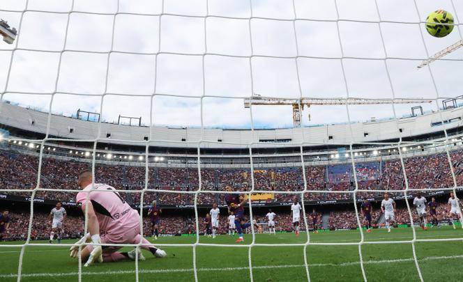 Durante a partida da La Liga entre FC Barcelona e Sevilla FC, no Camp Nou, Barcelona (Espanha), 15 de março de 2026.