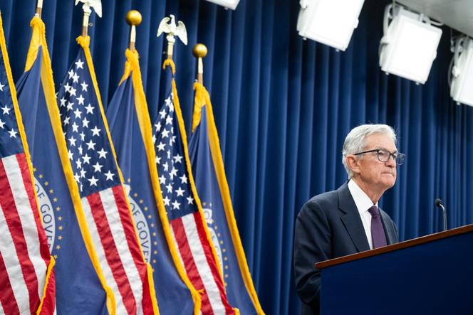 Le président de la Réserve fédérale des Etats-Unis, Jerome Powell, au siège de l’institution, à Washington, le 28 janvier 2026.