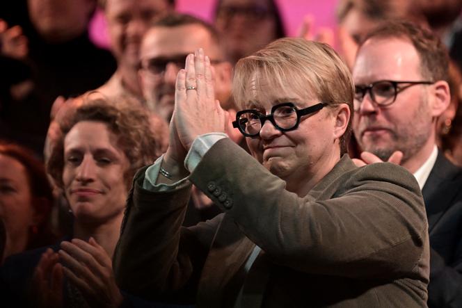 Nathalie Appéré, maire sortante de Rennes et candidate de gauche à sa réélection, lors du premier meeting électoral de sa campagne, à Rennes, le 2 février 2026. 