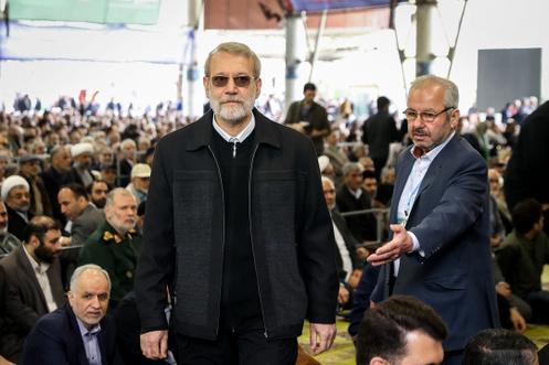 Ali Larijani, le chef du Conseil suprême de la sécurité iranien, à Téhéran, le 28 mars 2025.
