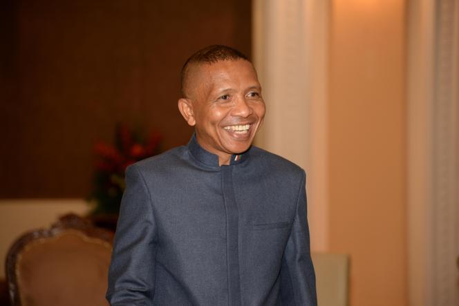 Mamatiana Rajaonarison, lors de sa nomination en tant que nouveau premier ministre de Madagascar, au palais présidentiel d’Antananarivo, le 15 mars 2026. 