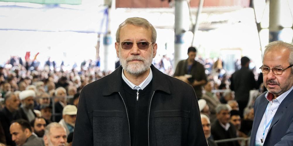 Ali Larijani, le chef du Conseil suprême de la sécurité iranien, à Téhéran, le 28 mars 2025. - ICANA/ZUMA PRESS WIRE VIA REUTERS CONNECT