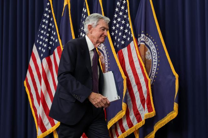 Le président de la Réserve fédérale, Jerome Powell, lors de sa conférence de presse, à Washington, le 18 mars 2026.