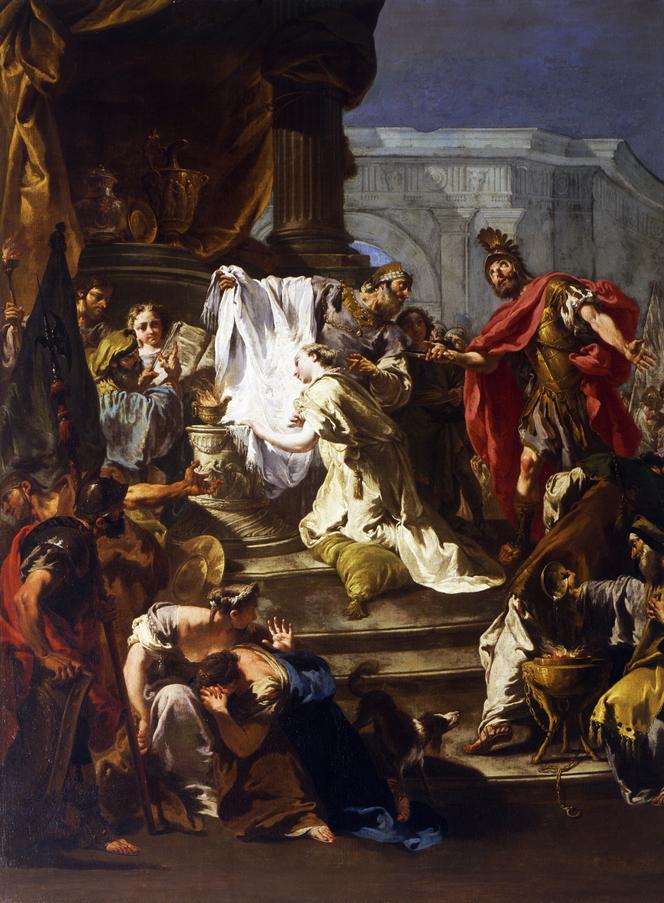« Le Sacrifice de la fille de Jephté », de Giovanni Battista Pittoni (1687-1767), exposé au Palazzo Reale, à Gênes (Italie).