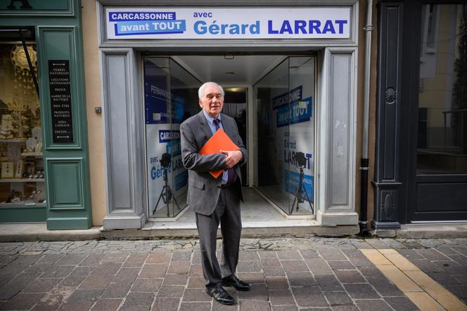 Gérard Larrat, maire sortant (divers droite), à Carcassonne (Aude), le 6 février 2026.