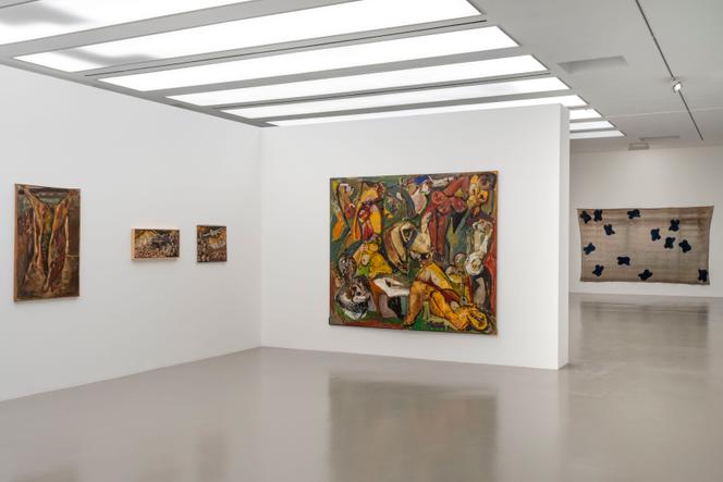 Des œuvres de Claude Viallat dans l’exposition « L’Esprit de l’atelier », au MoCo.Panacée, à Montpellier, en janvier 2026.