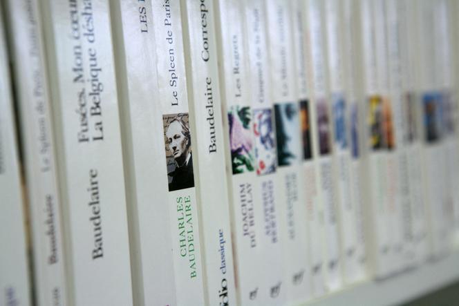 Rayon poésie dans une librairie à Paris.