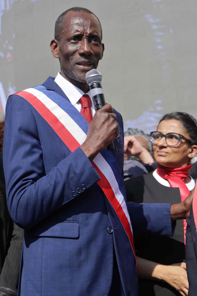 Le maire de Saint-Denis, Bally Bagayoko, le 21 mars, à Saint-Denis.