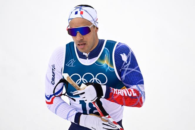Richard Jouve lors des qualifications de l’épreuve de sprint aux Jeux olympiques de Milan-Cortina, à Lago di Tesero, le 10 février 2026.