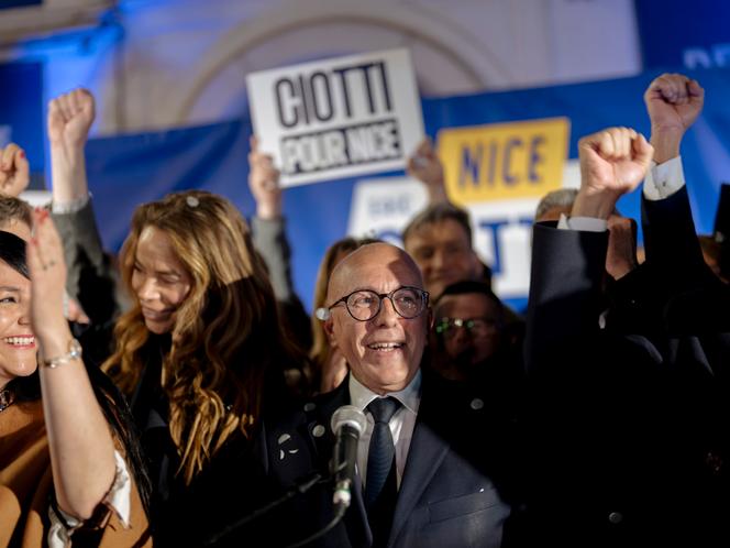 Eric Ciotti, vainqueur des municipales à Nice, le 22 mars 2026.