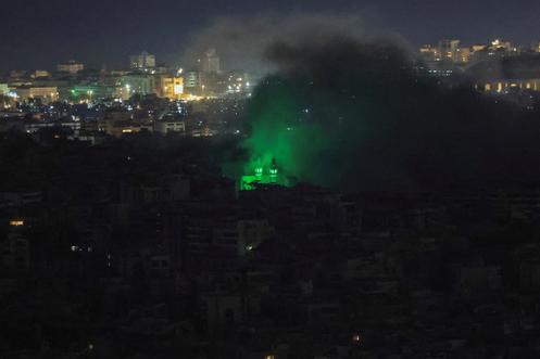 Après une frappe israélienne sur la banlieue sud de Beyrouth, pendant la nuit du 23 au 24 mars 2026.