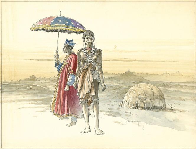 Desenho retirado do álbum “Afrika” lançado em 2007, por Hermann.