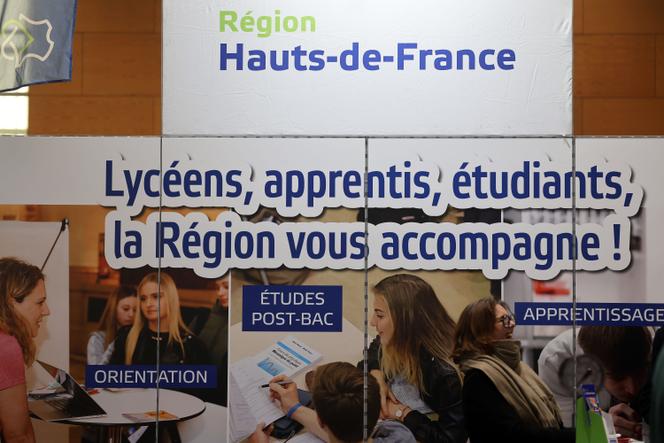Sur le stand de la région Hauts-de-France, au Salon du lycéen et de l’étudiant, à Lille, le 16 janvier 2026.