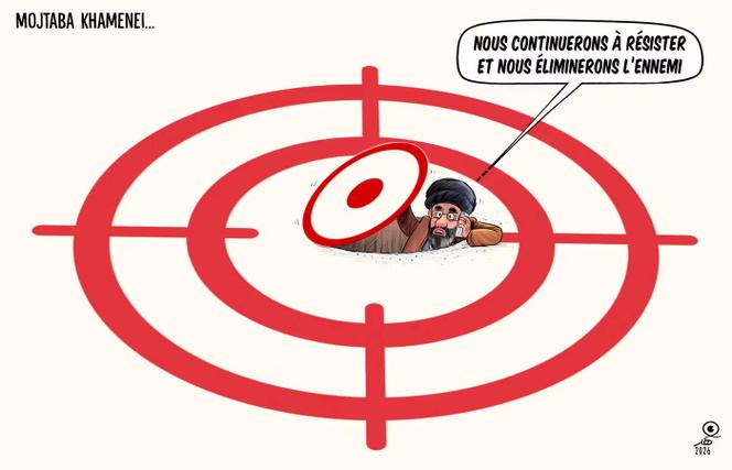 O desenho apareceu na primeira página do “Le Monde” de terça-feira, 24 de março, assinado pelo sírio Fahd Bahady.