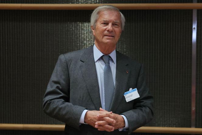Vincent Bolloré lors de son audition devant la commission d’enquête sur l’audiovisuel public, à l’Assemblée nationale, à Paris, le 24 mars 2026.