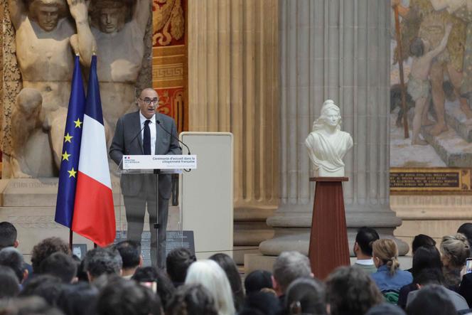 Laurent Nuñez, lors d’une cérémonie au Panthéon, à Paris, le 24 mars 2026.