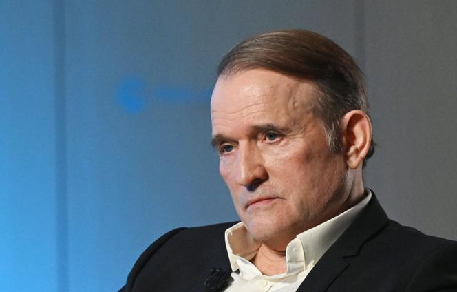 Viktor Medvedtchouk, lors d’une interview avec le média russe RIA-Novosti, lié au Kremlin, à Moscou, le 16 février 2024.