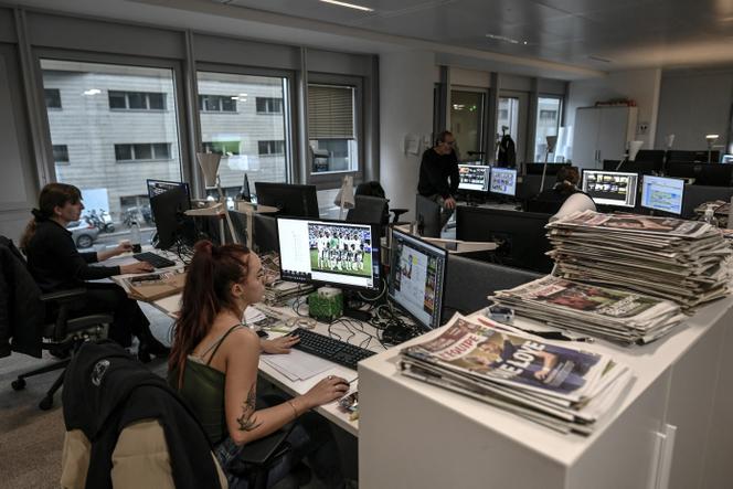 Na sede do jornal “L’Equipe”, em Boulogne-Billancourt (Hauts-de-Seine), 30 de novembro de 2022.