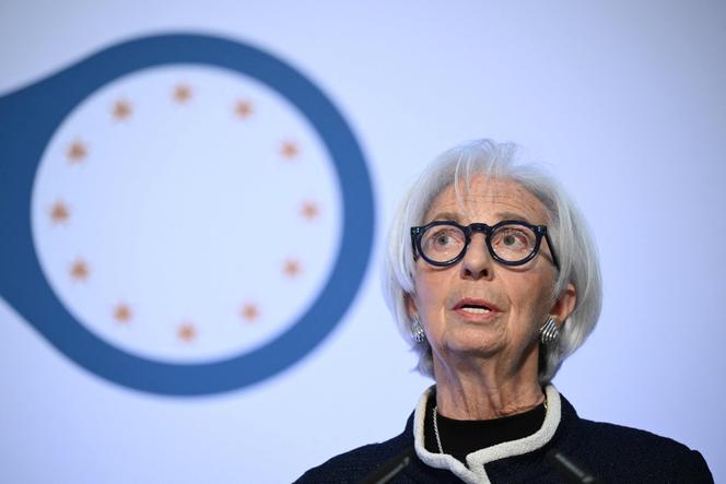 La présidente de la Banque centrale européenne, Christine Lagarde, lors d’une conférence à Francfort (Allemagne), le 25 mars 2026. 