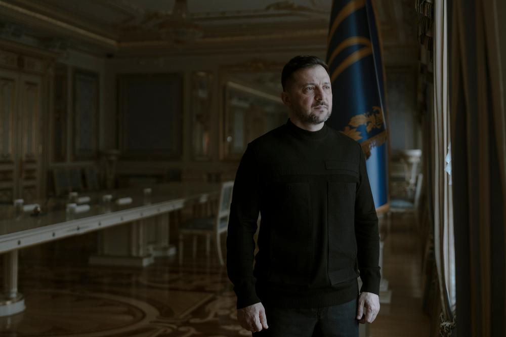 Le président ukrainien Volodymyr Zelensky, à Kiev, le 24 mars 2026. - SITARA CELINA RAJH POUR « LE MONDE »