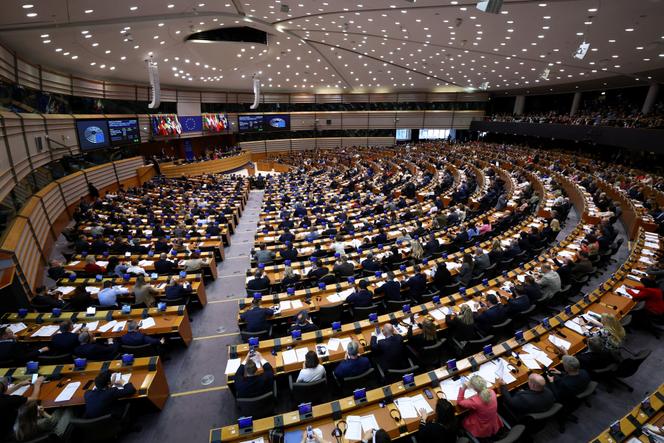 Séance plénière du Parlement européen, à Bruxelles, le 26 mars 2026.