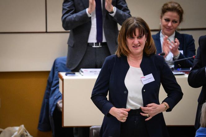 Véronique Sarselli, lors de son élection à la présidence de la Métropole de Lyon, le 26 mars 2026.