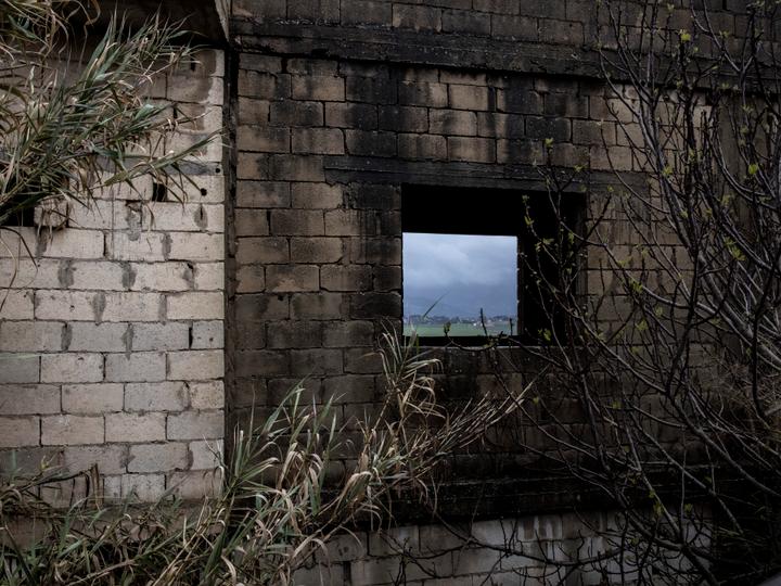 Un bâtiment abandonné à Marjeyoun, au Liban sud, le 27 mars 2026.