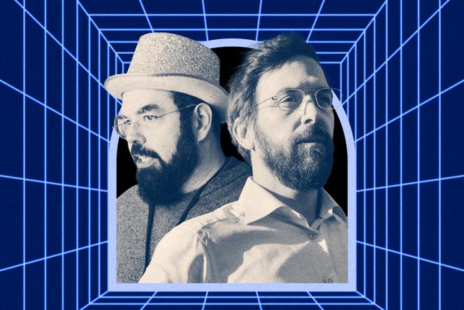 Eliezer Yudkowsky (esquerda), em 2023, e Nate Soares (direita), em 2025