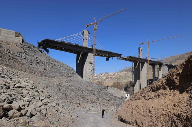 The B1 bridge, destroyed by a US strike, in Karaj, Southwest of Tehran, April 3, 2026.