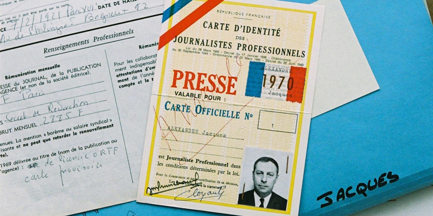 Des archives de la carte de presse révèlent l'évolution du journalisme en France