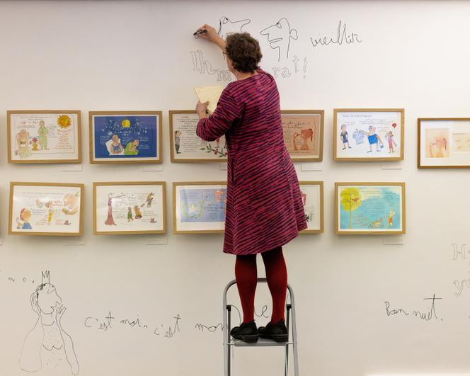 A autora finlandesa de quadrinhos Tiina Pystynen, no âmbito do festival BD em Bastia, no centro cultural Una Volta, 26 de março de 2026.