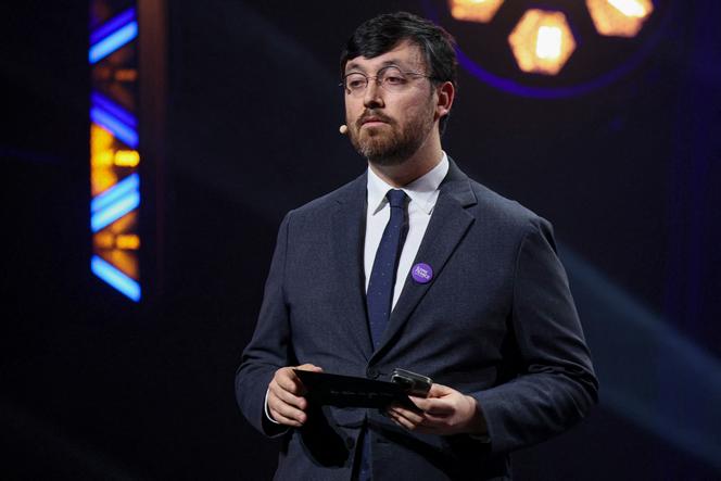 Gaëtan Bruel, presidente do Centro Nacional de Cinema e Imagens Animadas (CNC), durante a 7ª edição da cerimónia Pégases, que premia os videojogos, em La Cigale, em Paris, 5 de março de 2026. 