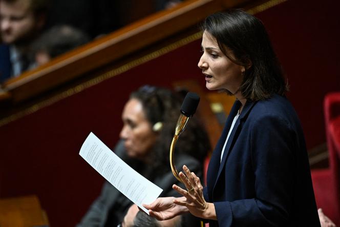 Deputada Marie-Charlotte Garin (Les Ecologistes), na Assembleia Nacional, em Paris, 19 de novembro de 2025.
