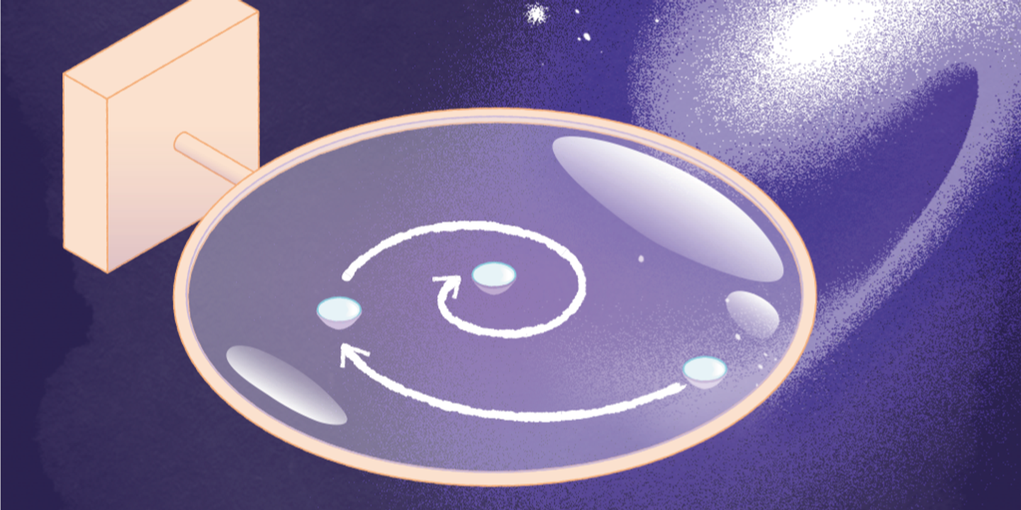 Des gouttes sur un film de savon éclairent la formation des galaxies