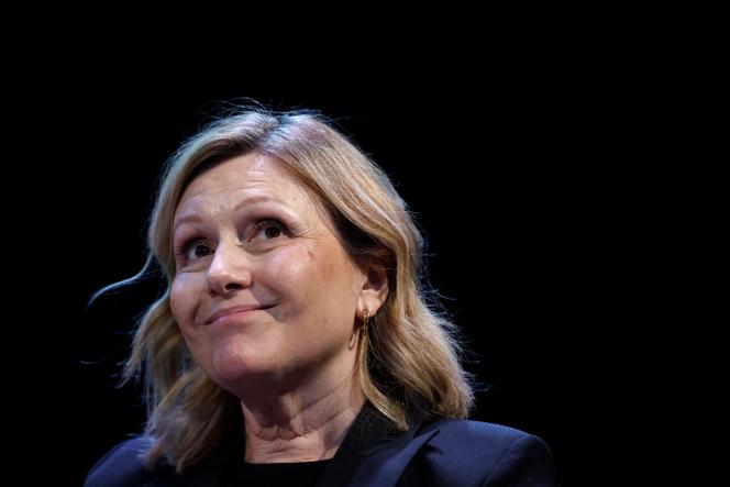 O Presidente da Assembleia Nacional, Yaël Braun-Pivet, em Paris, 11 de abril de 2026.