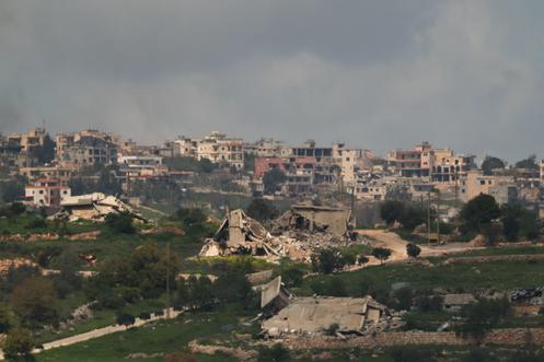A Bint Jbeil, au sud du Liban, près de la frontière avec Israël, le 13 avril 2026.