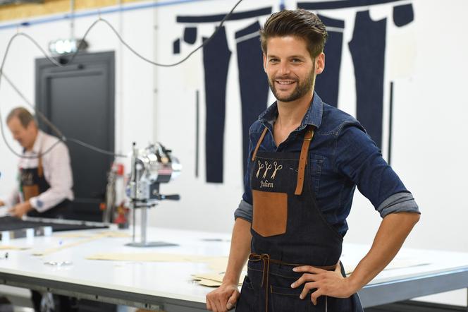 Julien Tuffery, chefe do Atelier Tuffery, nas instalações da empresa, em Florac (Lozère), 26 de julho de 2018. 