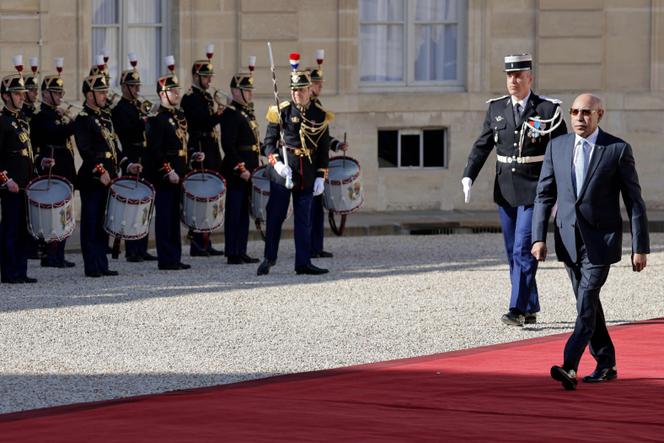 O presidente da Mauritânia, Mohamed Ould Ghazouani, no Eliseu, em Paris, em 15 de abril de 2026. 