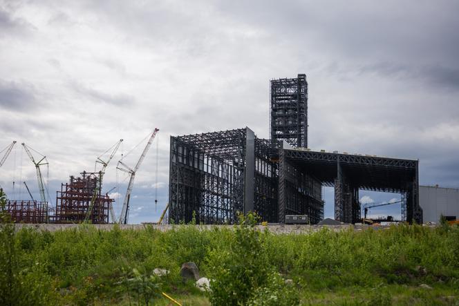 Canteiro de obras da fábrica de aço verde Stegra em Boden, Suécia, 10 de junho de 2025.