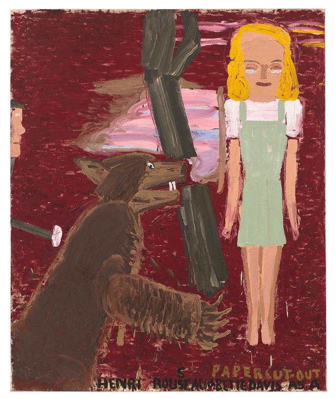 "Homage to Henri, Bette and Bear," by Rose Wylie.