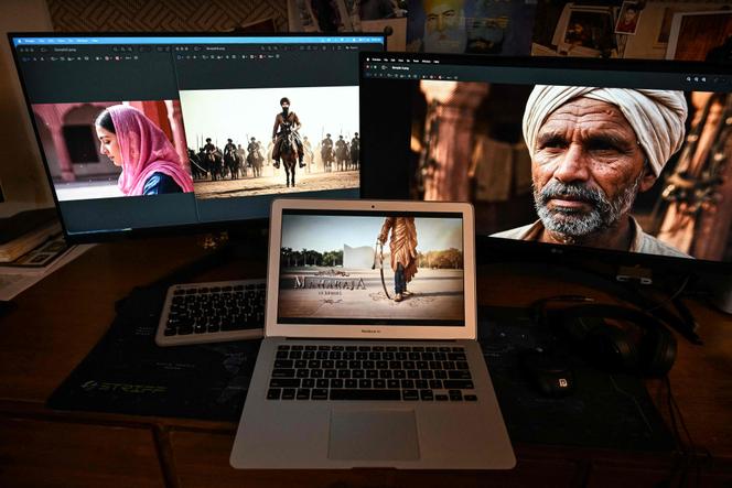 Trechos do filme “Maharaja in Denims”, de Khushwant Singh, autor do livro e cofundador do estúdio de produção Intelliflicks Studios, especializado em inteligência artificial, em Chandigarh, 11 de abril de 2026.