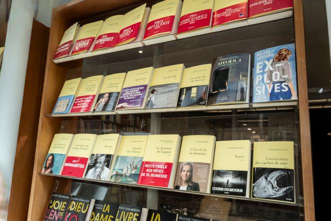 The storefront of the Grasset bookshop, Rue des Saints-Pères, Paris, April 16, 2026.
